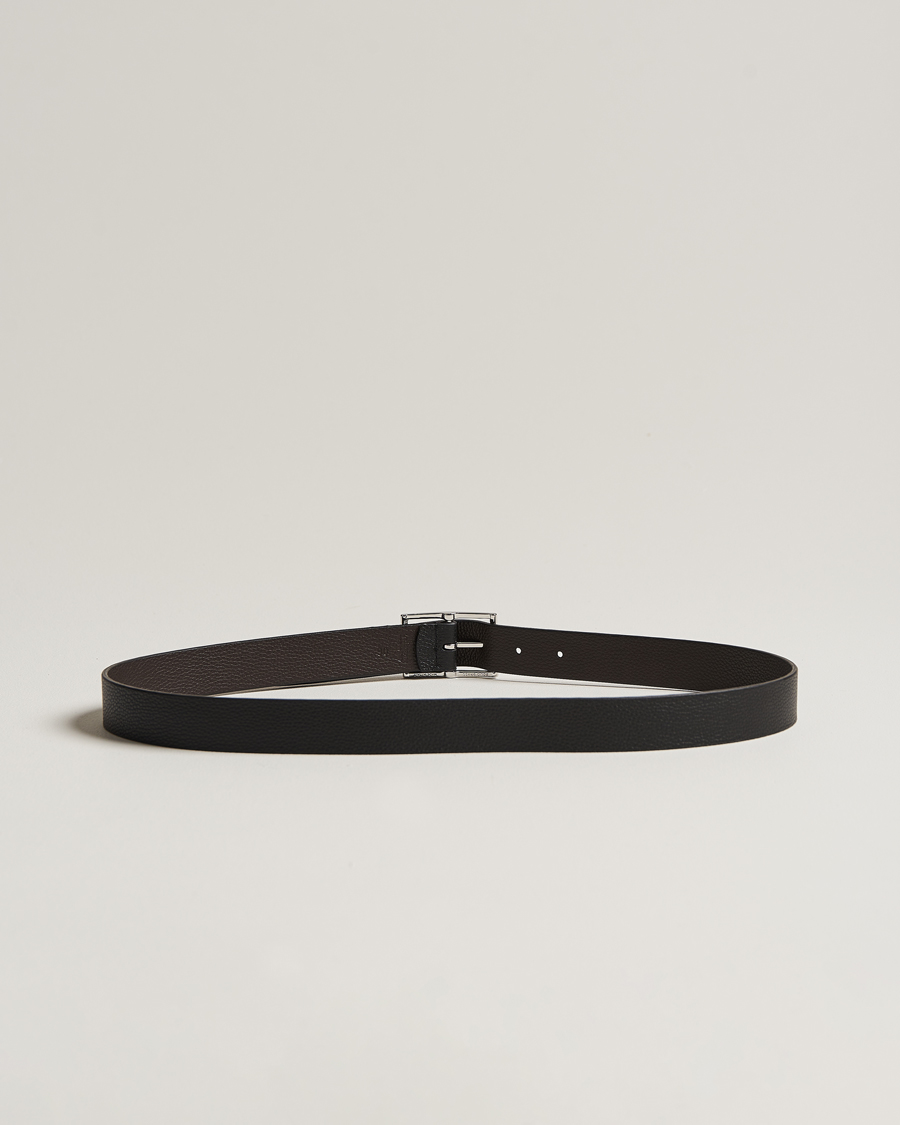 Homme | Italian Department | Anderson's | Reversible Grained Leather Belt 3 cm Black/Brown