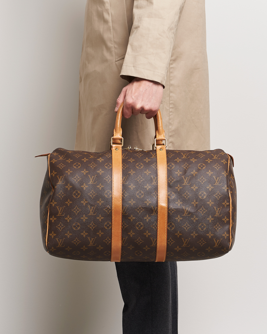 Homme | Louis Vuitton Pre-Owned Keepall 45 Bag Monogram | Louis Vuitton Pre-Owned | Keepall 45 Bag Monogram