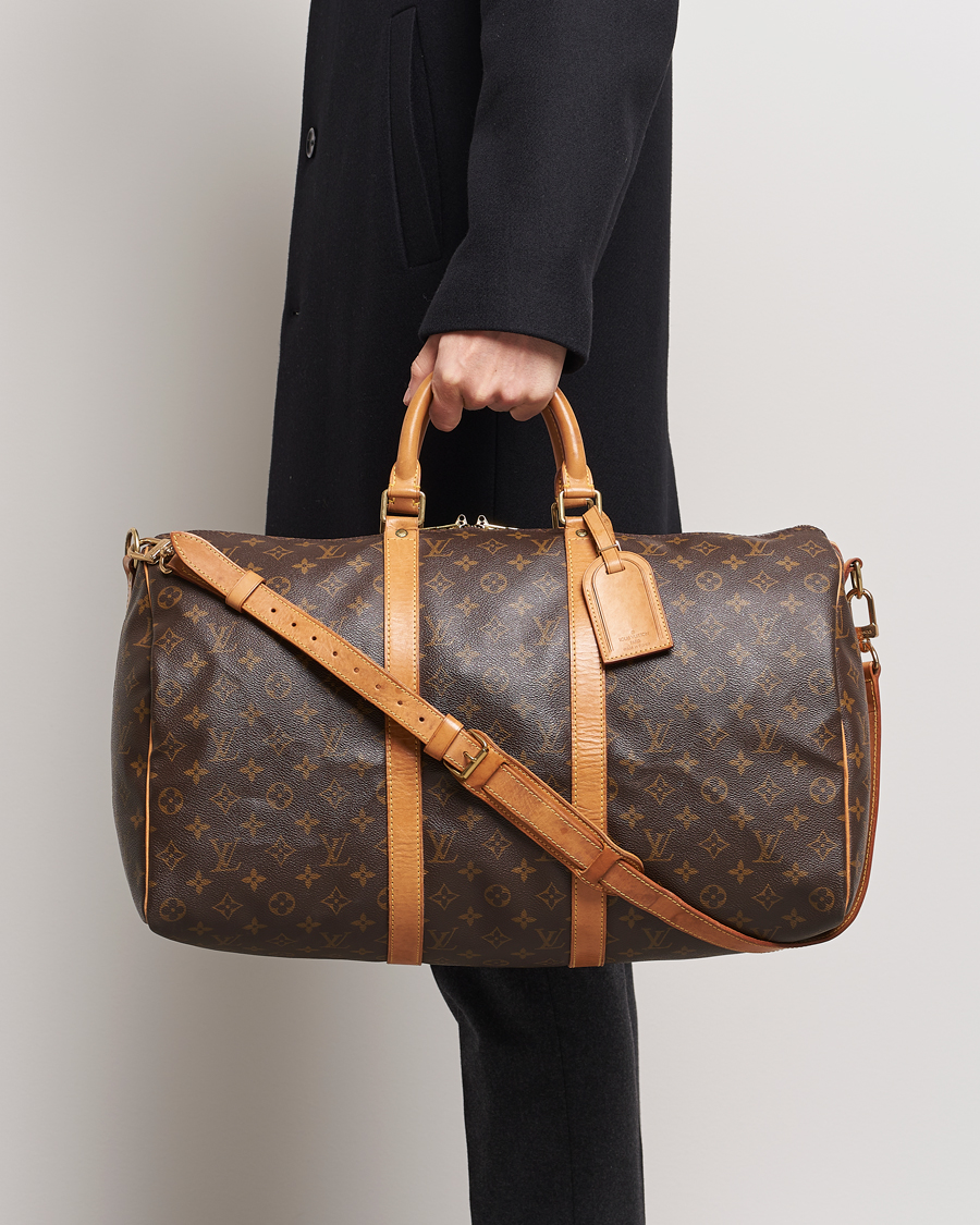Homme | Louis Vuitton Pre-Owned Keepall Bandoulière 50 Monogram | Louis Vuitton Pre-Owned | Keepall Bandoulière 50 Monogram