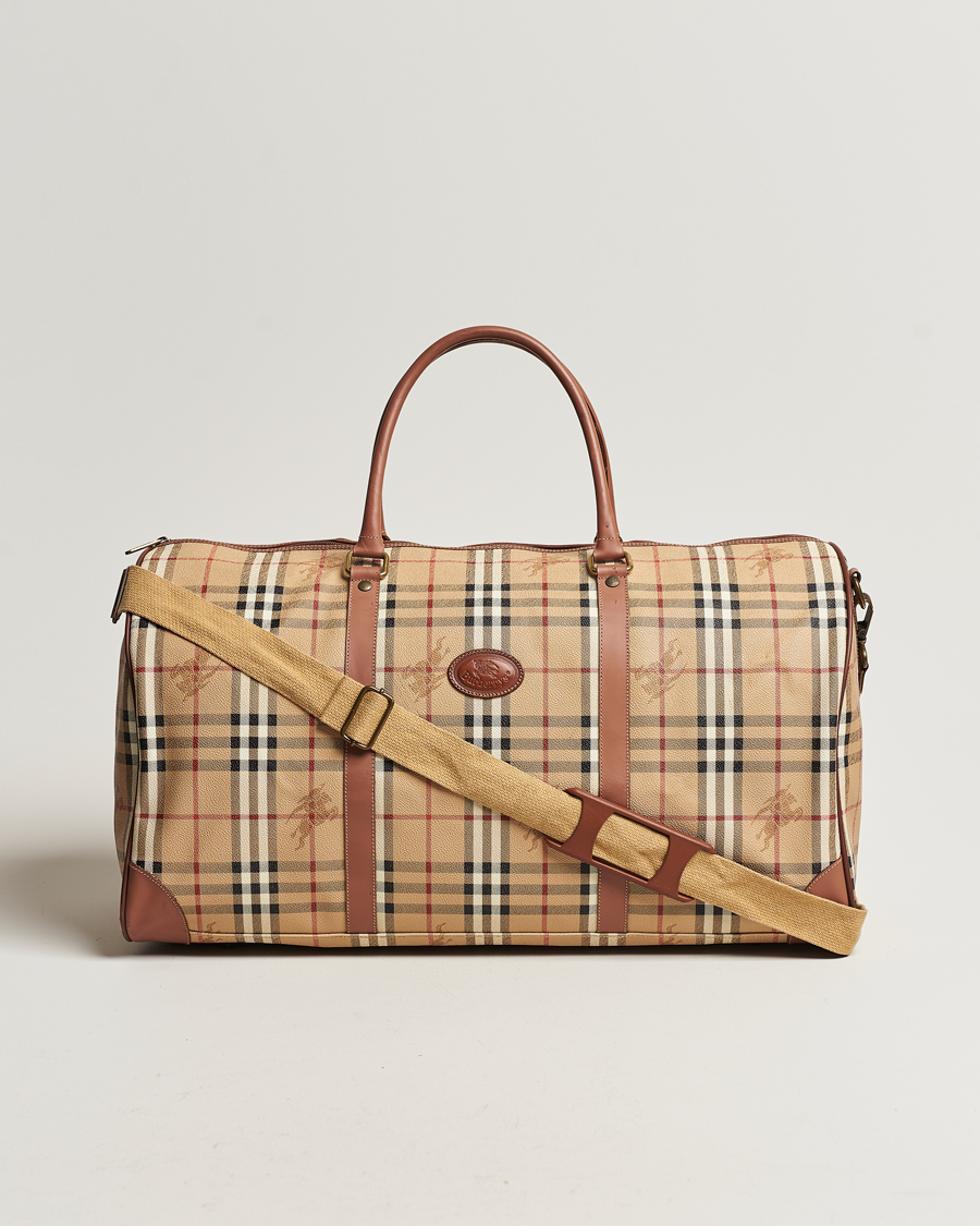 Homme | Burberry Pre-Owned Duffle Bag Haymarket Check | Burberry Pre-Owned | Duffle Bag Haymarket Check