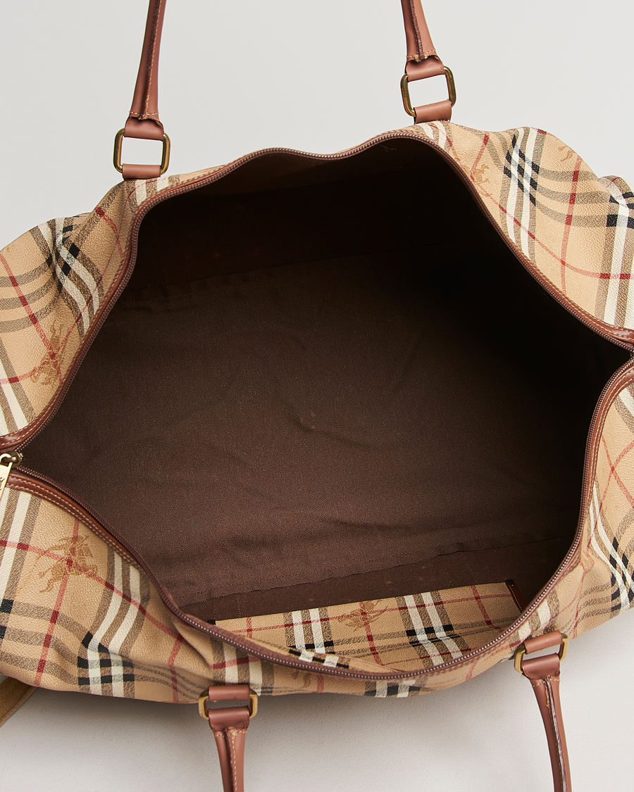 Homme | Burberry Pre-Owned Duffle Bag Haymarket Check | Burberry Pre-Owned | Duffle Bag Haymarket Check