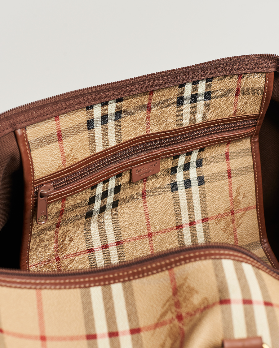 Homme | Burberry Pre-Owned Duffle Bag Haymarket Check | Burberry Pre-Owned | Duffle Bag Haymarket Check