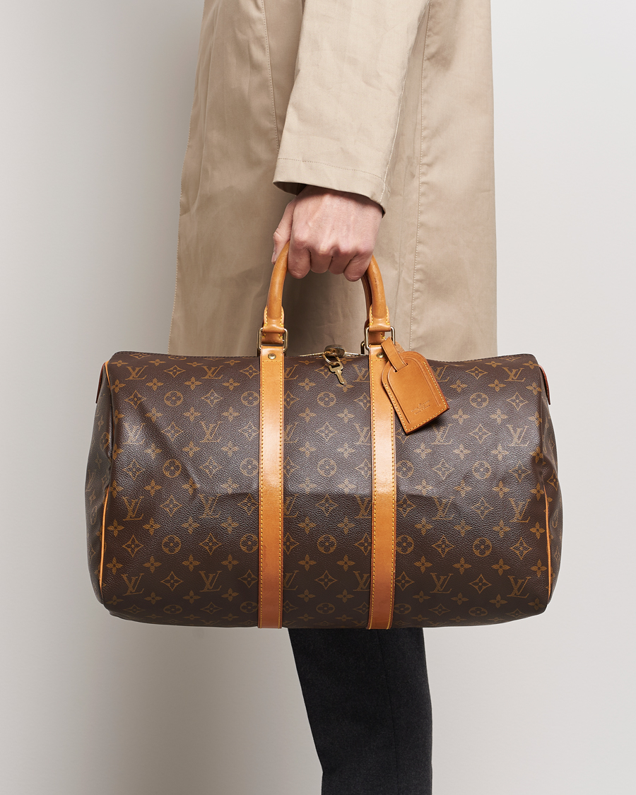 Homme | Louis Vuitton Pre-Owned Keepall 45 Bag Monogram | Louis Vuitton Pre-Owned | Keepall 45 Bag Monogram