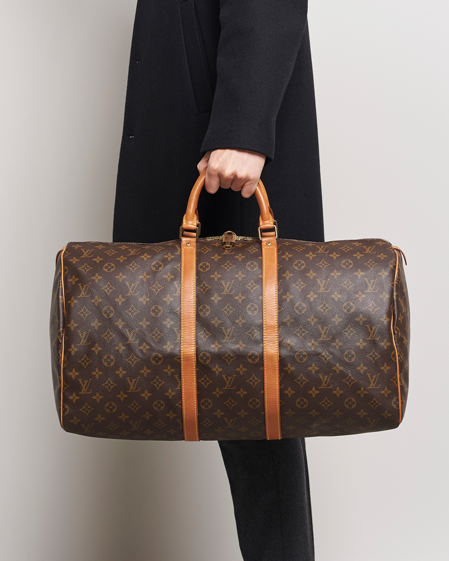 Homme | Louis Vuitton Pre-Owned Keepall 55 Bag Monogram | Louis Vuitton Pre-Owned | Keepall 55 Bag Monogram