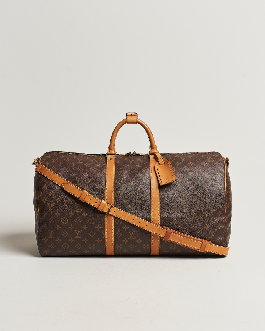 Homme | Louis Vuitton Pre-Owned Keepall Bandoulière 55 Bag Monogram | Louis Vuitton Pre-Owned | Keepall Bandoulière 55 Bag Monogram