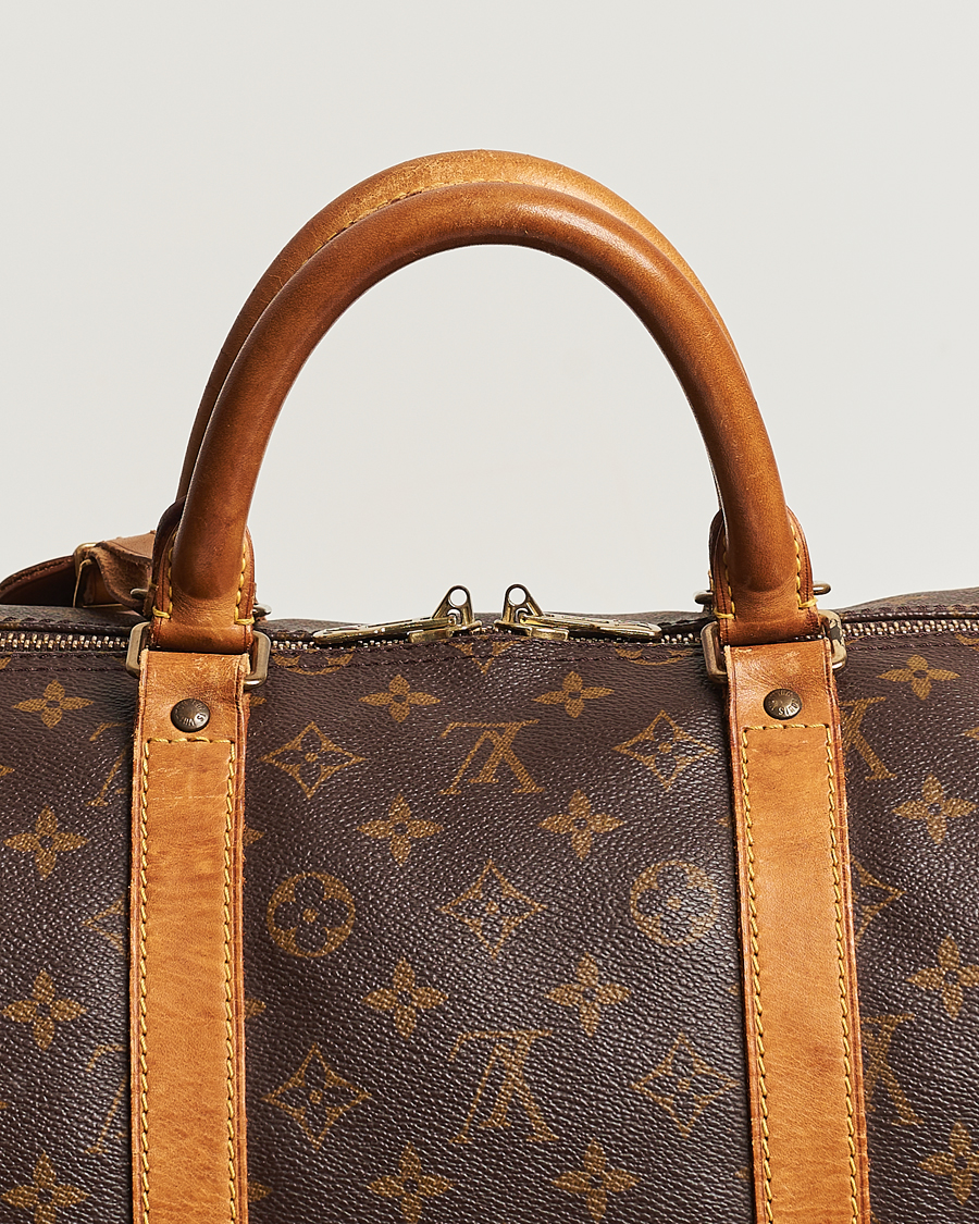 Homme | Louis Vuitton Pre-Owned Keepall Bandoulière 55 Bag Monogram | Louis Vuitton Pre-Owned | Keepall Bandoulière 55 Bag Monogram