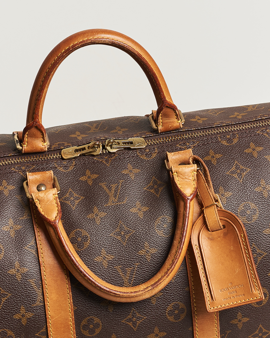 Homme | Louis Vuitton Pre-Owned Keepall Bandoulière 55 Bag Monogram | Louis Vuitton Pre-Owned | Keepall Bandoulière 55 Bag Monogram