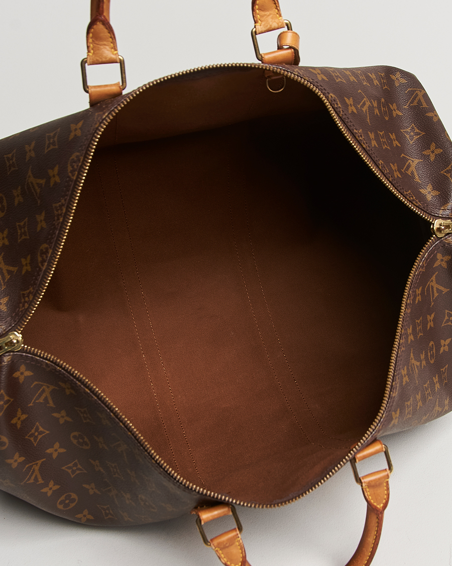 Homme | Louis Vuitton Pre-Owned Keepall Bandoulière 55 Bag Monogram | Louis Vuitton Pre-Owned | Keepall Bandoulière 55 Bag Monogram