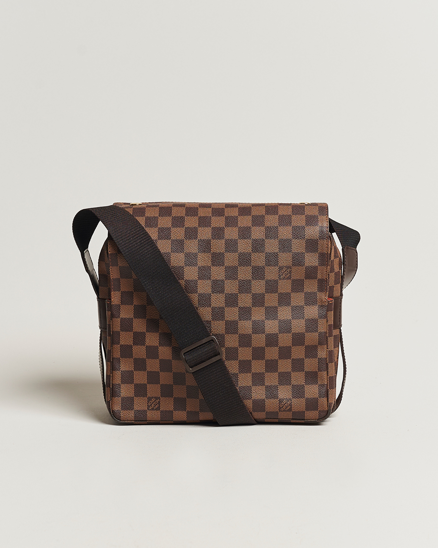 Homme | Louis Vuitton Pre-Owned Naviglio Messenger Bag Damier Ebene | Louis Vuitton Pre-Owned | Naviglio Messenger Bag Damier Ebene