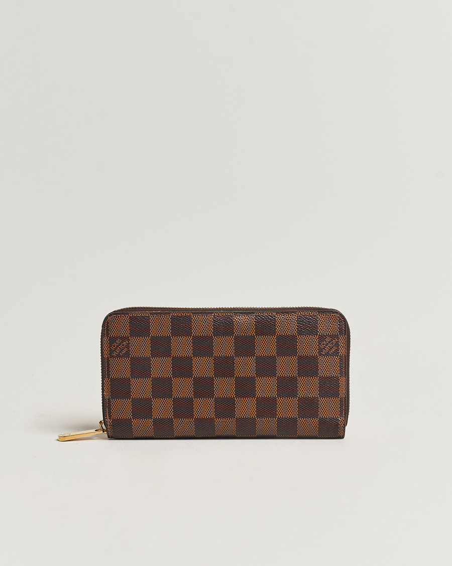 Homme | Louis Vuitton Pre-Owned Zippy Wallet Damier Ebene | Louis Vuitton Pre-Owned | Zippy Wallet Damier Ebene