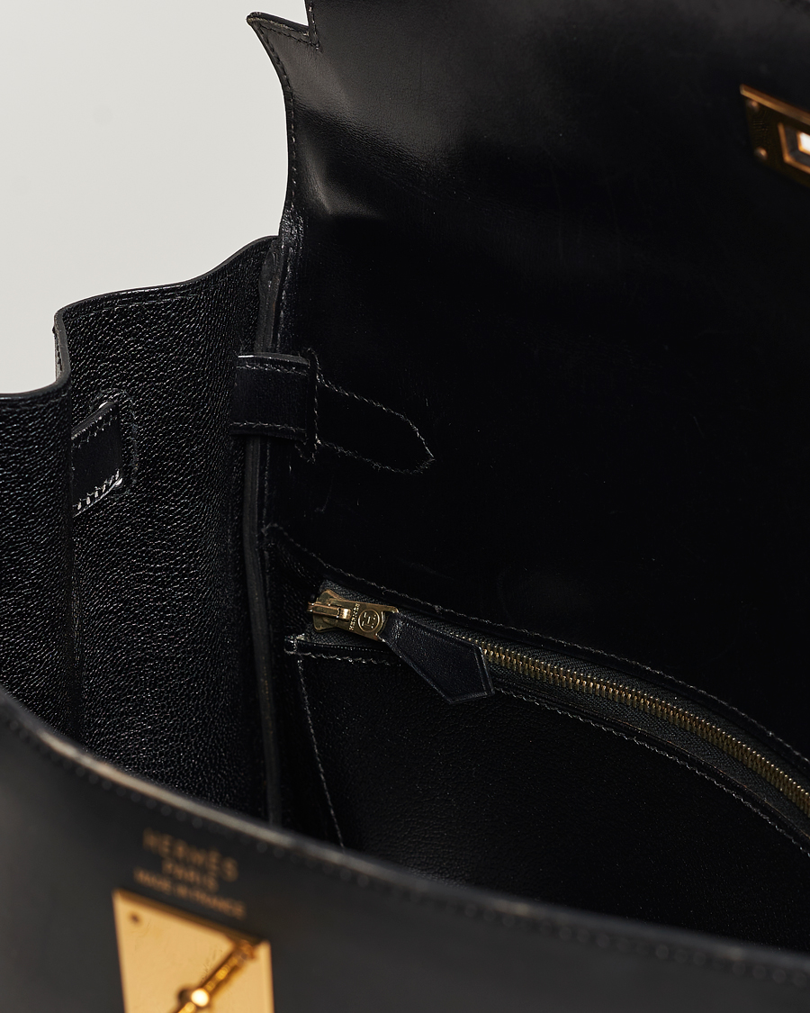 Homme | Hermès Pre-Owned Kelly 35 Handbag Black | Hermès Pre-Owned | Kelly 35 Handbag Black