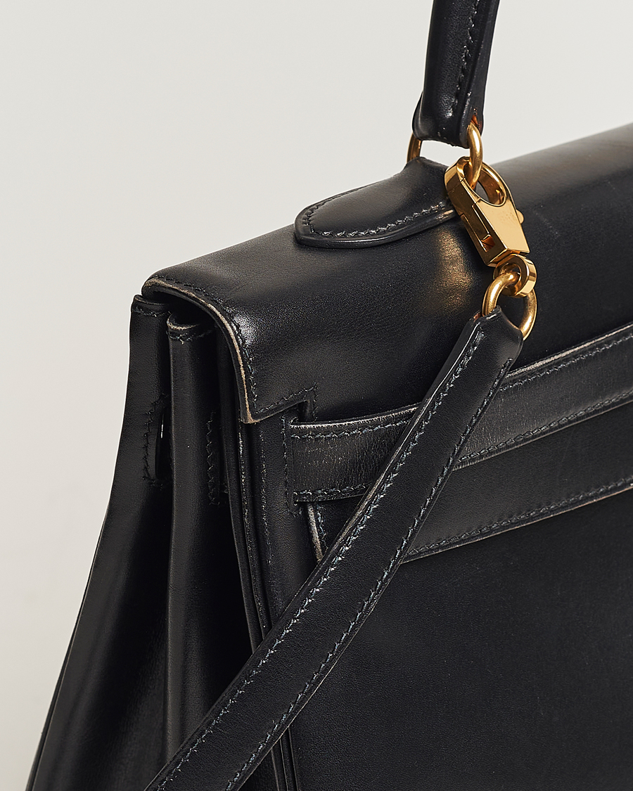 Homme | Hermès Pre-Owned Kelly 35 Handbag Black | Hermès Pre-Owned | Kelly 35 Handbag Black
