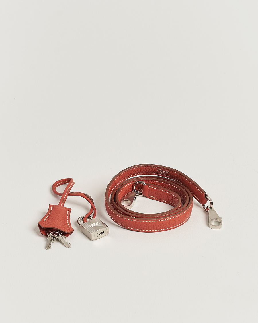 Homme | Hermès Pre-Owned Kelly 35 Handbag Taurillion Clemence Orange | Hermès Pre-Owned | Kelly 35 Handbag Taurillion Clemence Orange