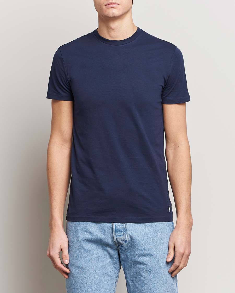 Homme | T-shirts | Polo Ralph Lauren | 3-Pack Crew Neck T-Shirt Green/Blue/Navy