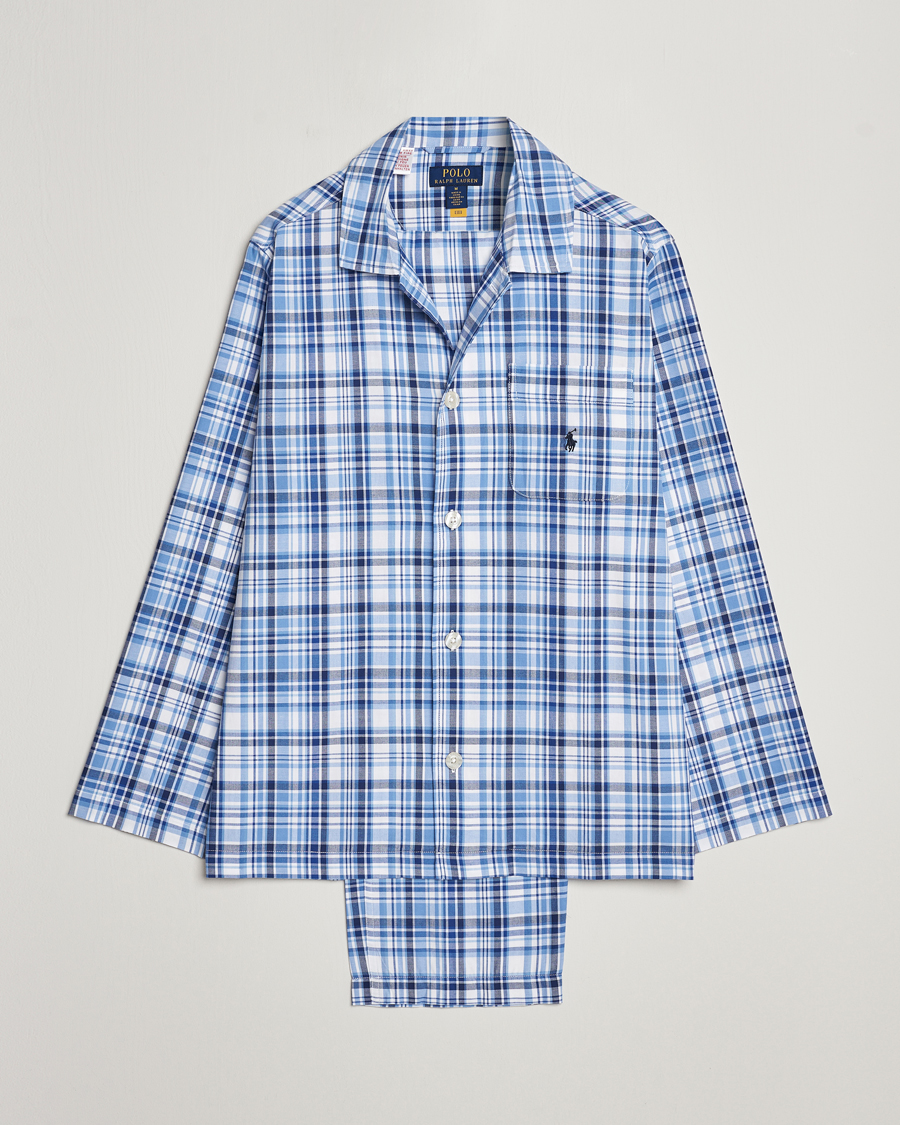 Homme | Peignoirs Et Pyjamas | Polo Ralph Lauren | Cotton Checked Pyjama Set Blue Plaid