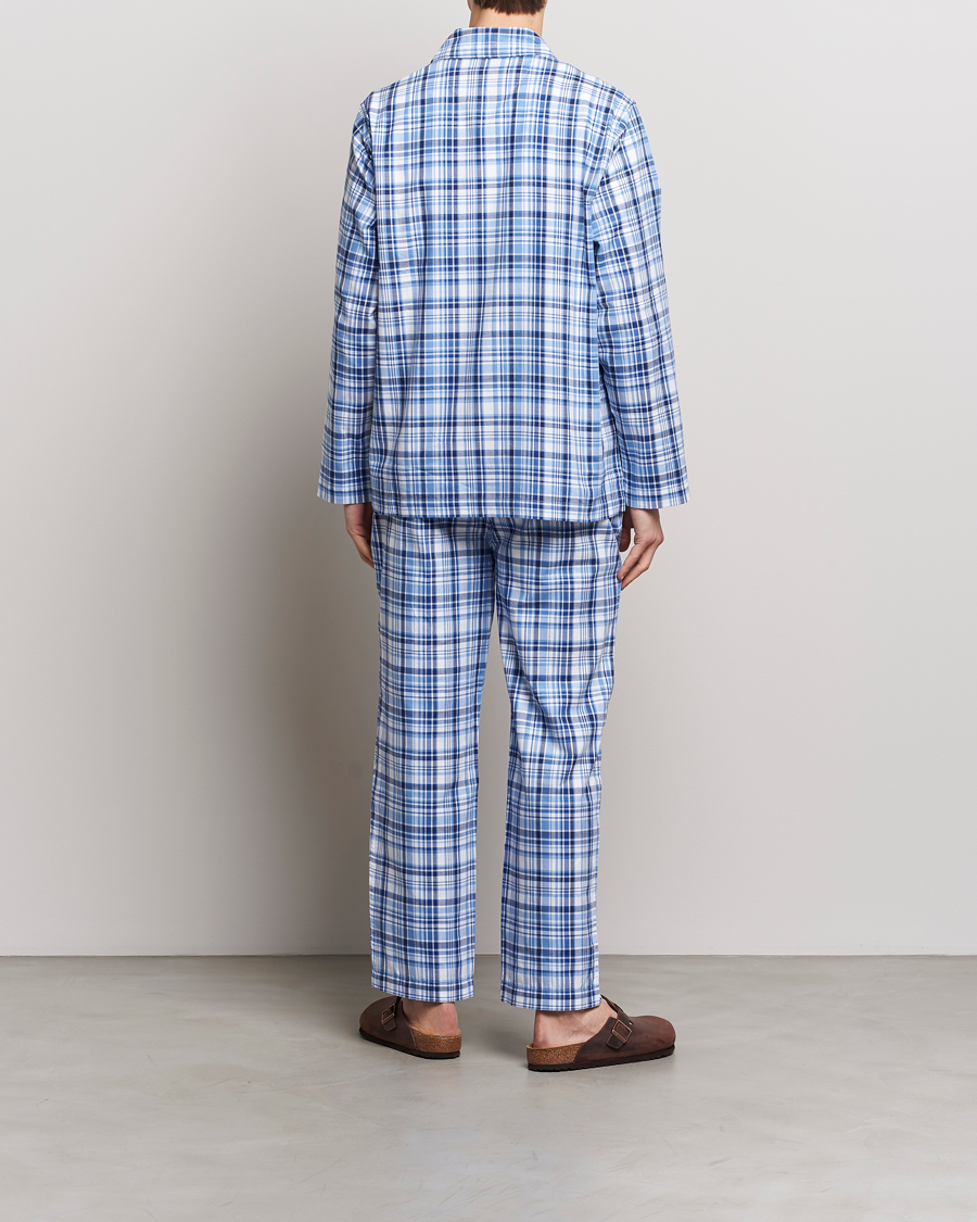 Homme | Pyjamas | Polo Ralph Lauren | Cotton Checked Pyjama Set Blue Plaid