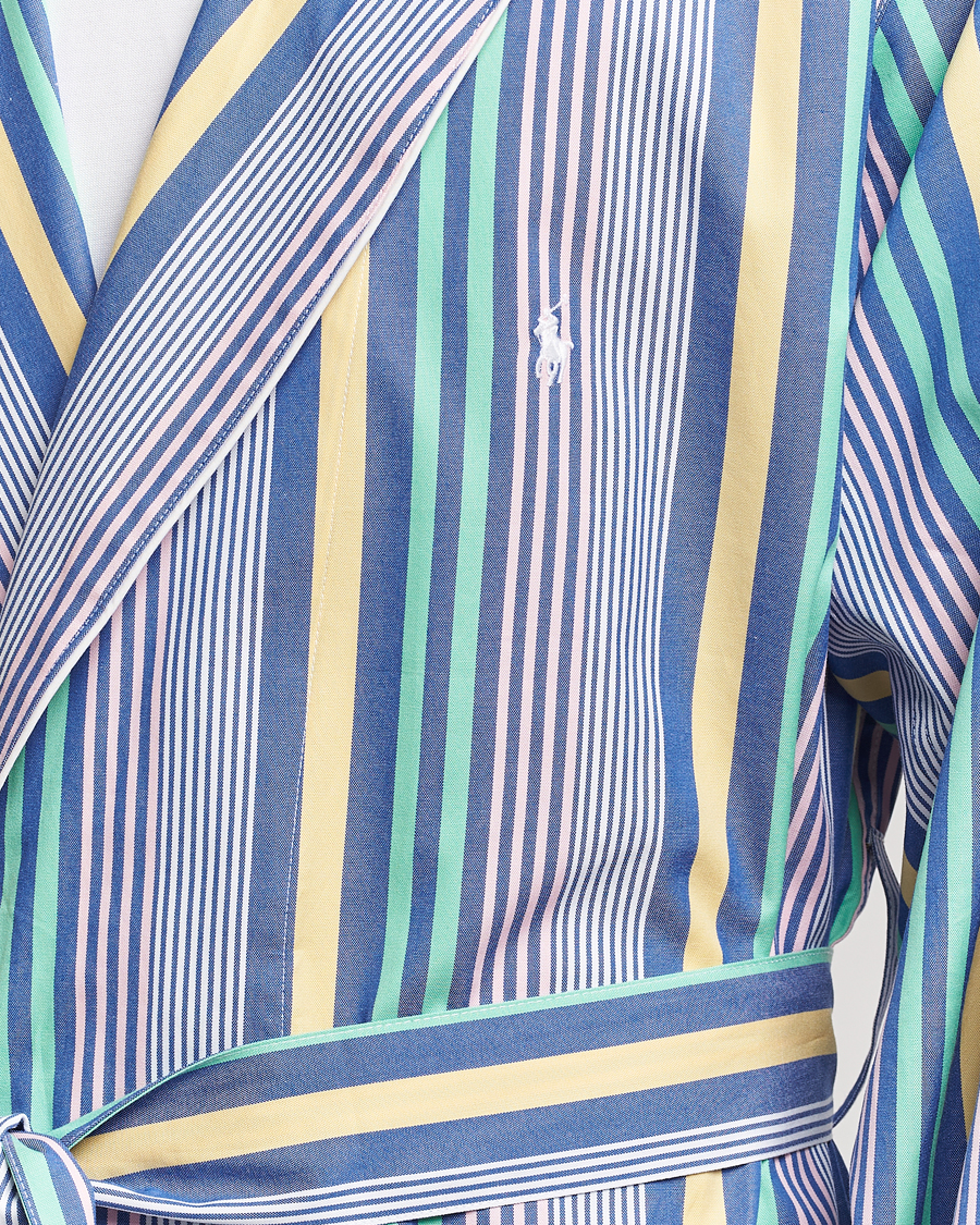 Homme | Peignoirs Et Pyjamas | Polo Ralph Lauren | Oxford Striped Robe Blue/White