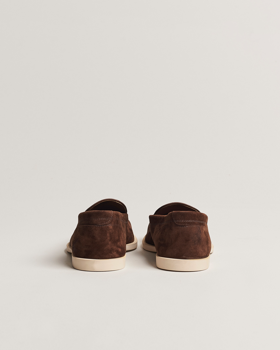 Homme | John Lobb Pace Summer Loafer Dark Brown Suede | John Lobb | Pace Summer Loafer Dark Brown Suede