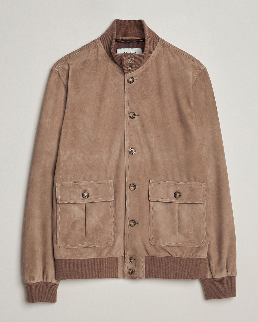 Homme | Manteaux Et Vestes | Valstar | Valstarino Suede Jacket Greige