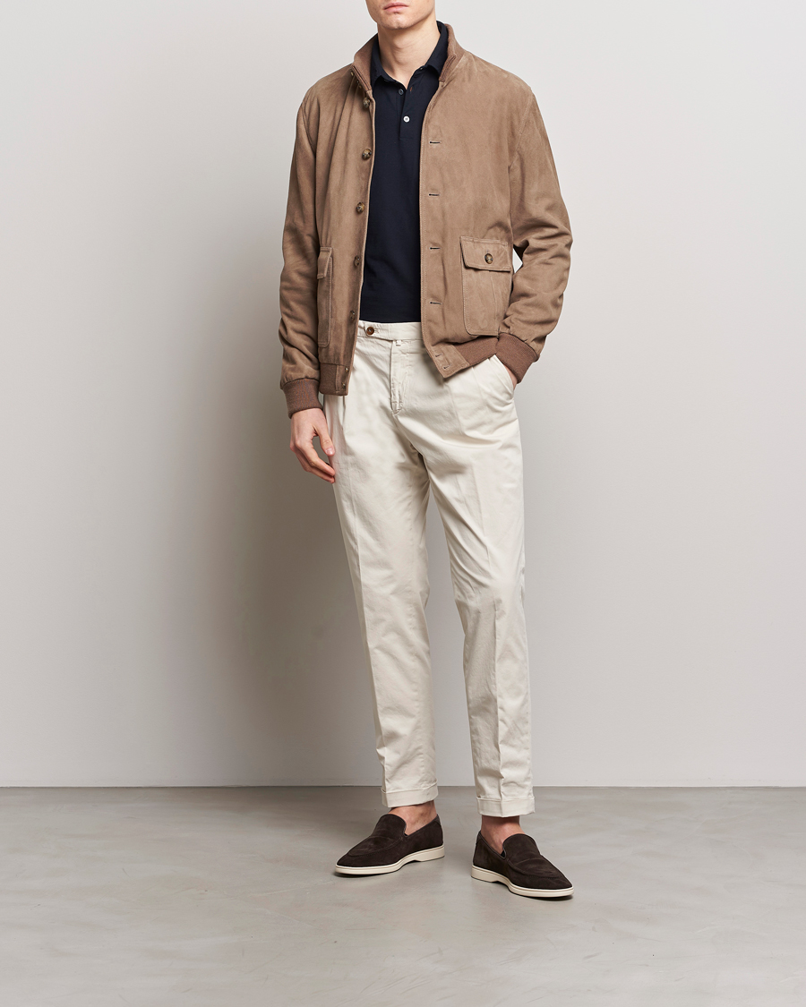 Homme | Manteaux Et Vestes | Valstar | Valstarino Suede Jacket Greige