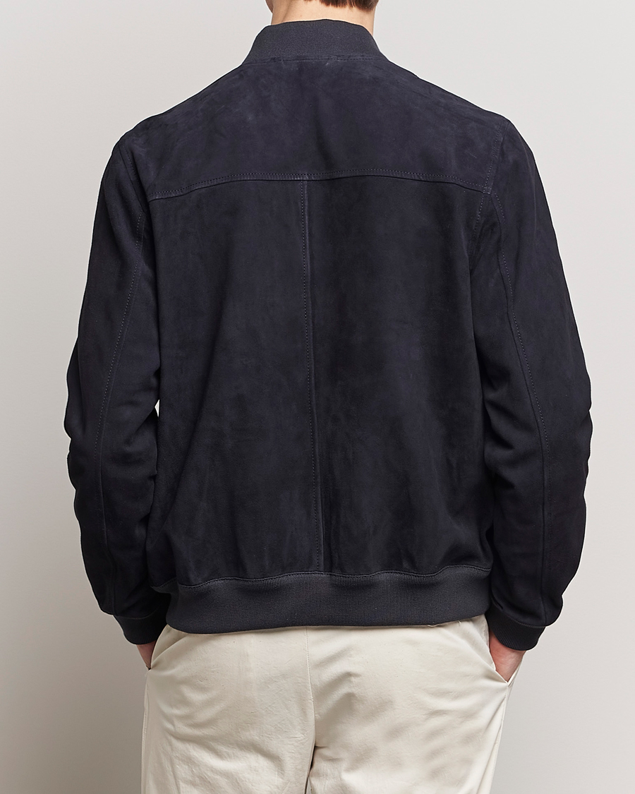 Homme | Manteaux Et Vestes | Valstar | Zip Suede Jacket Navy