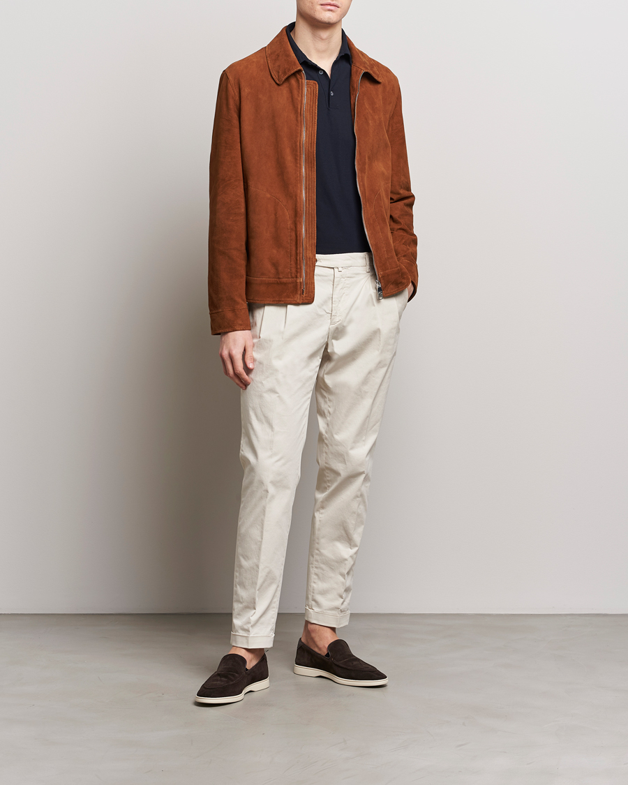 Homme | Manteaux Et Vestes | Valstar | Suede Zip Bomber Jacket Sandal
