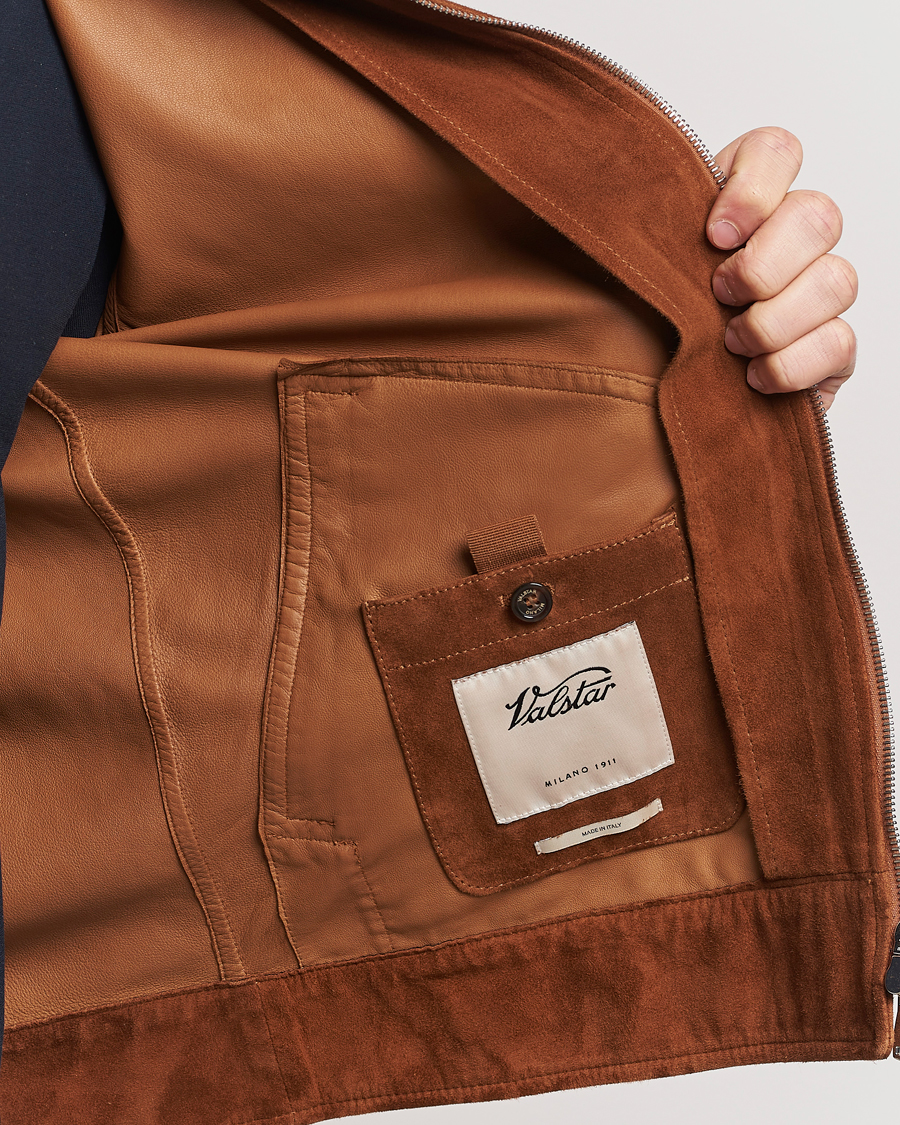 Homme | Manteaux Et Vestes | Valstar | Suede Zip Bomber Jacket Sandal