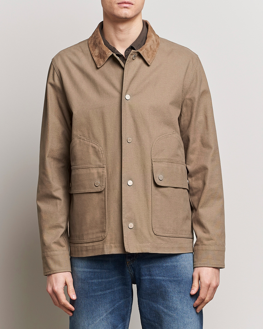 Homme | Manteaux Et Vestes | Valstar | Canvas Chore Jacket Khaki
