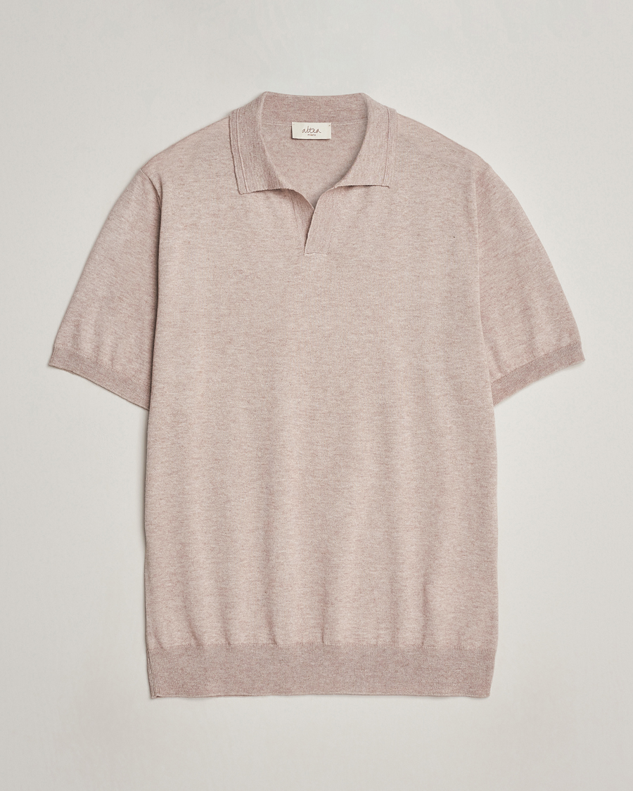Homme | Polos | Altea | Cotton/Cashmere Polo Shirt Beige