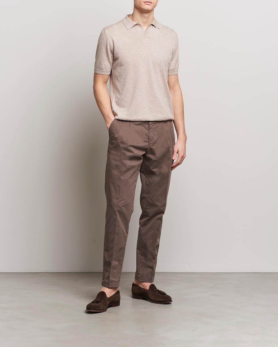 Homme | Polos | Altea | Cotton/Cashmere Polo Shirt Beige