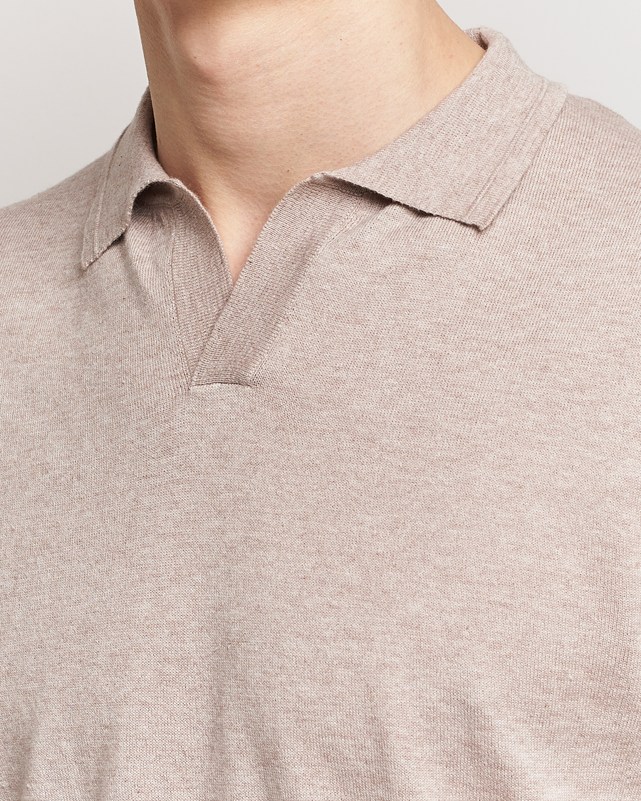 Homme | Polos | Altea | Cotton/Cashmere Polo Shirt Beige