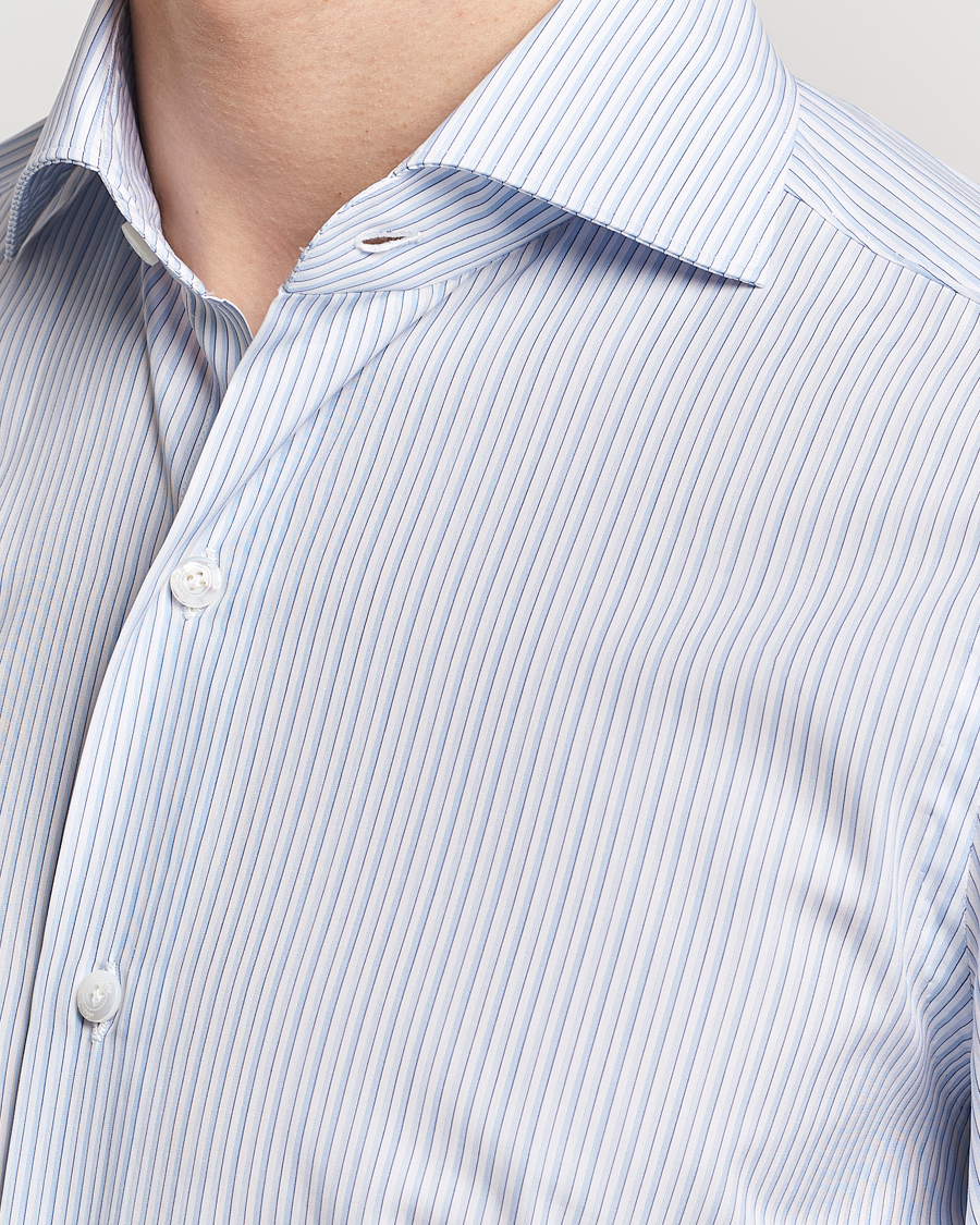 Homme | Chemises | Finamore Napoli | Milano Slim Giza 170 Dress Shirt Light Blue