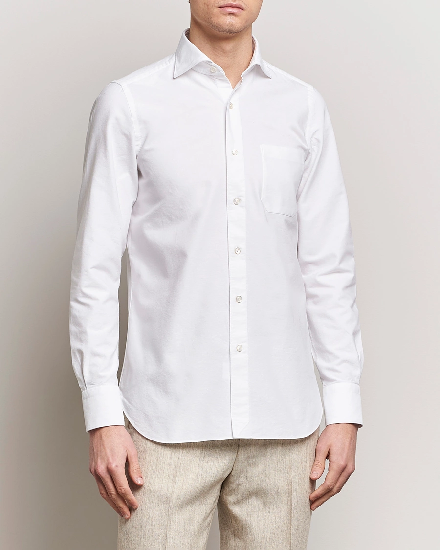 Homme | Sections | Finamore Napoli | Gaeta Chambray Shirt White