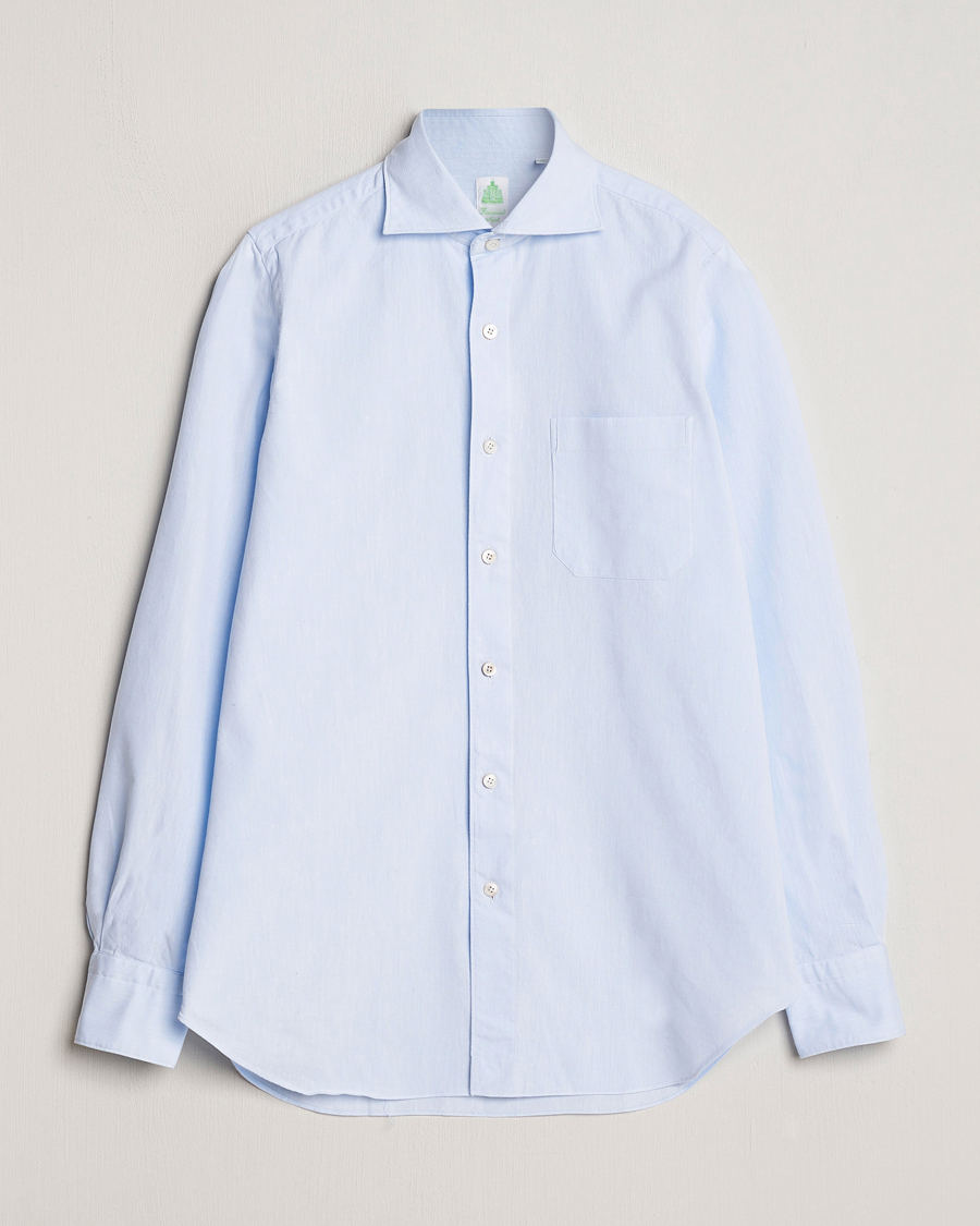 Homme | Chemises | Finamore Napoli | Gaeta Chambray Shirt Light Blue