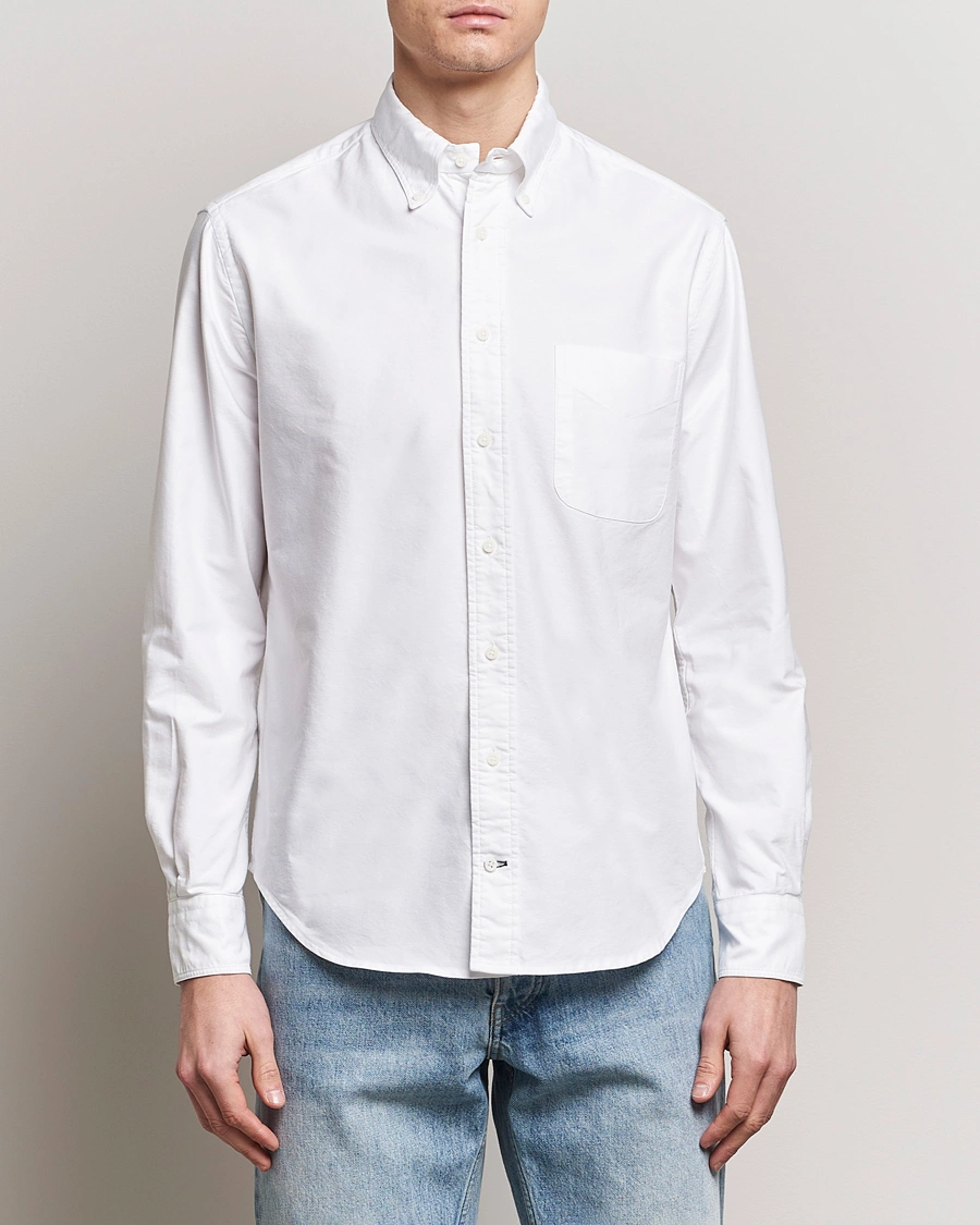 Homme | Preppy Authentic | Gitman Vintage | Button Down Oxford Shirt White