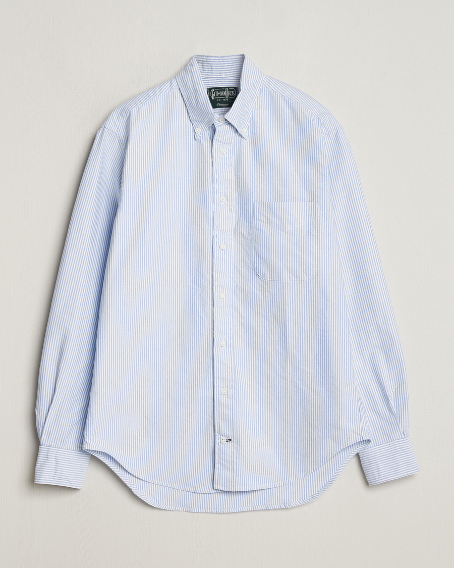 Homme | Chemises | Gitman Vintage | Button Down Oxford Shirt Blue Stripe
