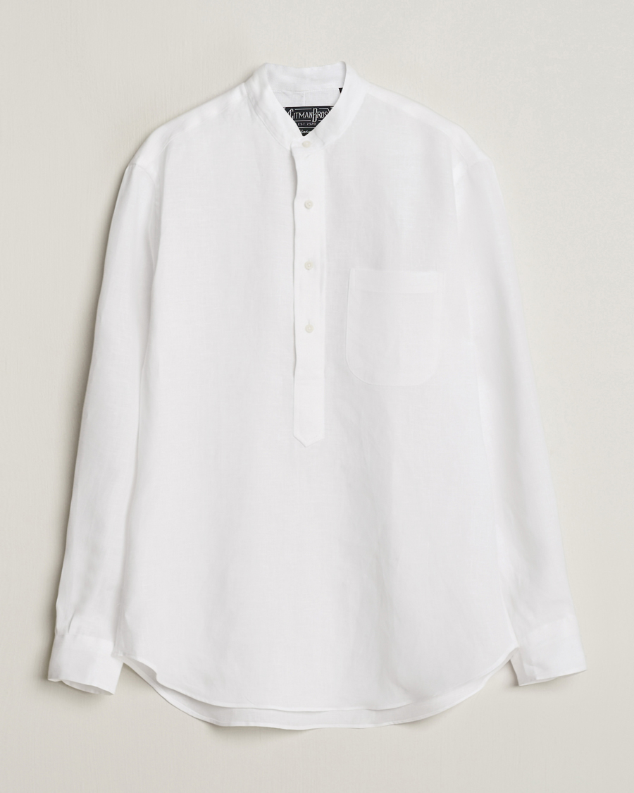 Homme | Chemises | Gitman Vintage | Linen Popover Shirt White
