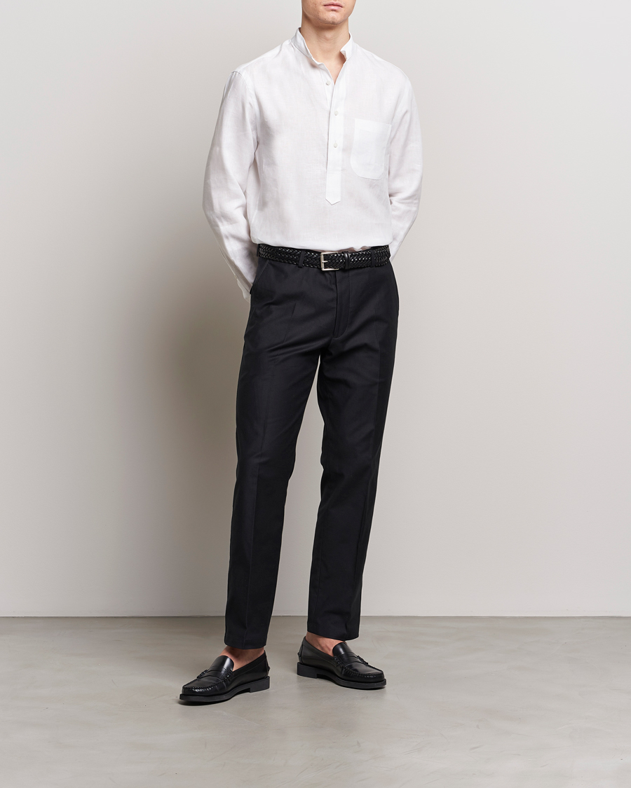 Homme | Chemises | Gitman Vintage | Linen Popover Shirt White