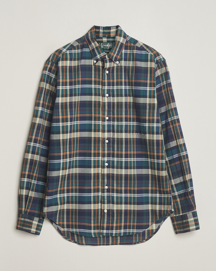 Homme | Chemises | Gitman Vintage | Button Down Madras Shirt Green Check