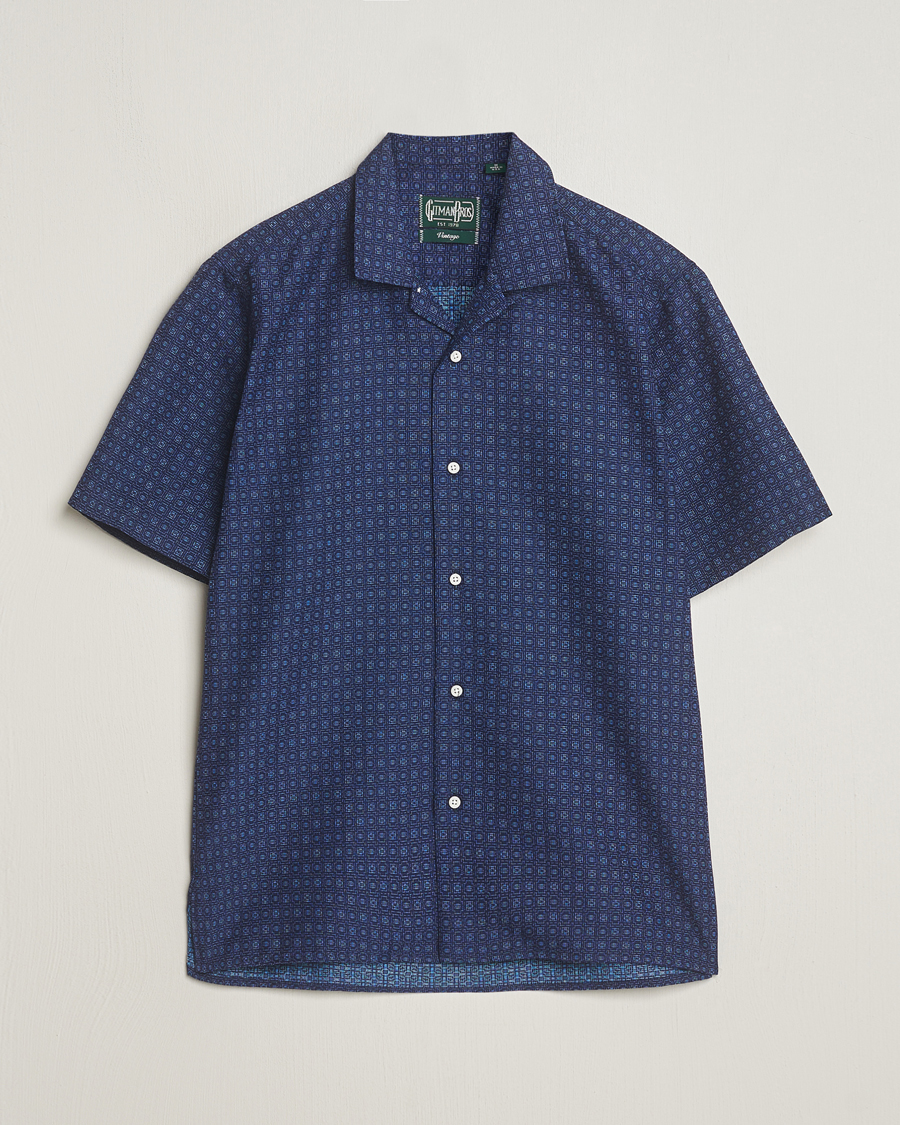 Homme | Chemises | Gitman Vintage | Japanese Dobby Camp Shirt Navy