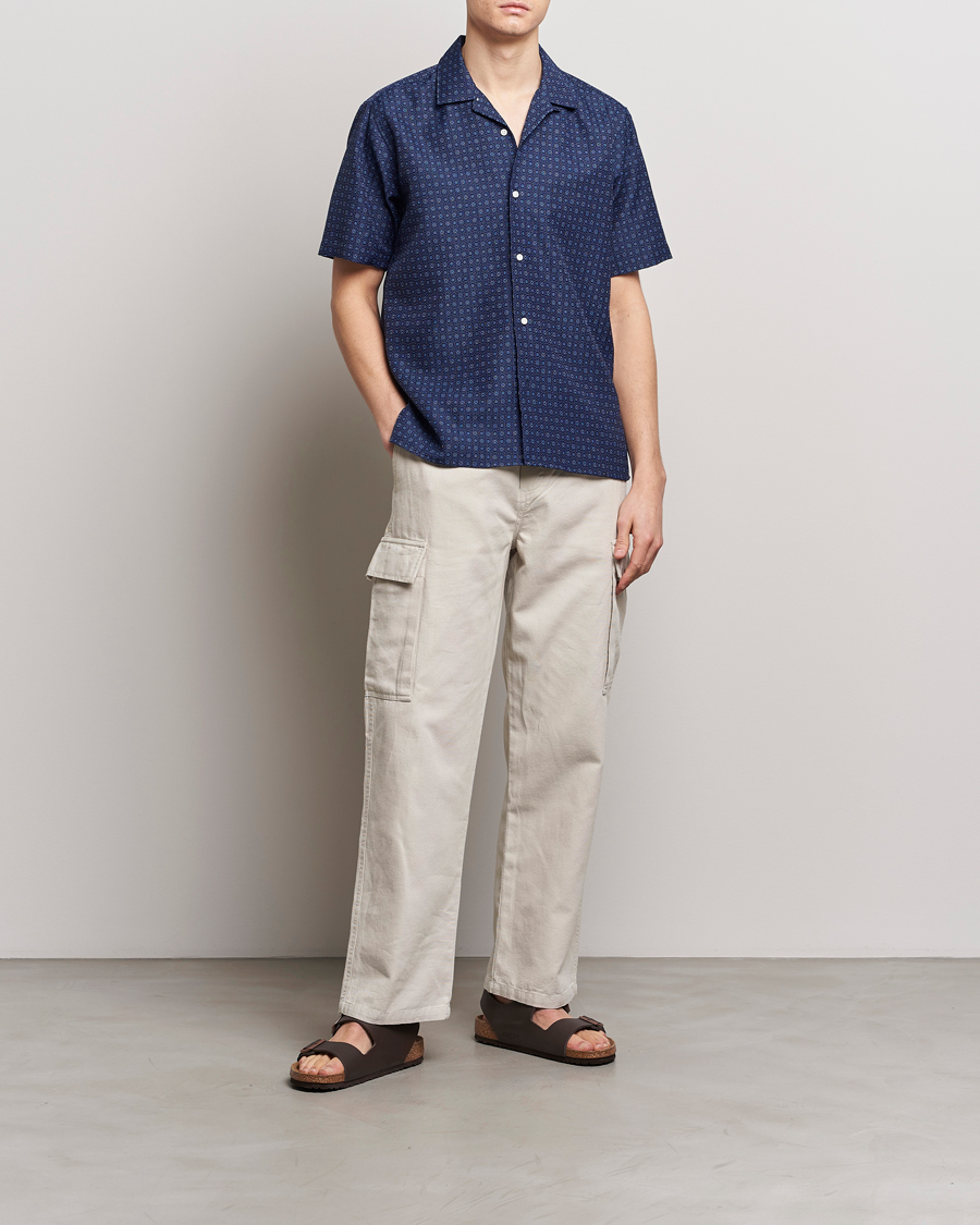 Homme | Chemises | Gitman Vintage | Japanese Dobby Camp Shirt Navy