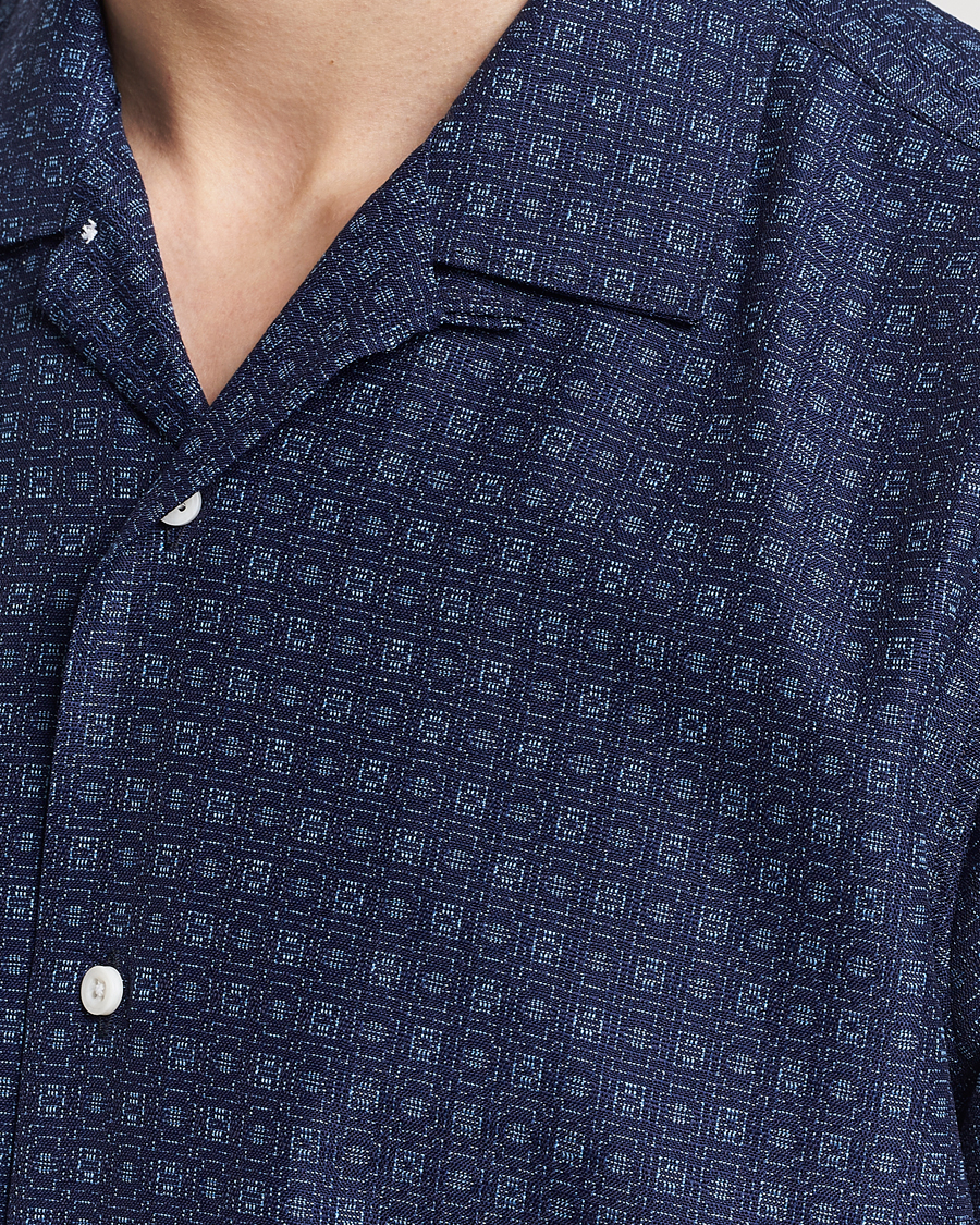 Homme | Chemises | Gitman Vintage | Japanese Dobby Camp Shirt Navy