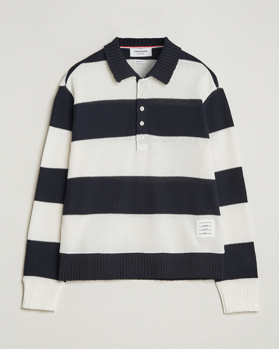 Homme | Pulls Et Tricots | Thom Browne | Long Sleeve Rugby White/Navy