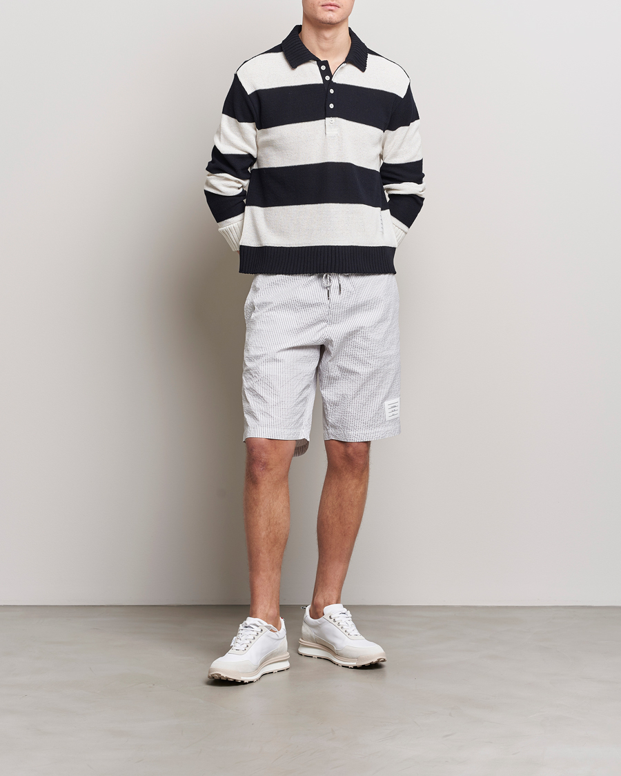 Homme | Pulls Et Tricots | Thom Browne | Long Sleeve Rugby White/Navy