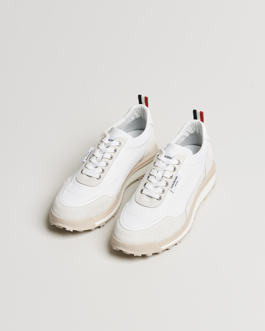 Homme | Chaussures En Daim | Thom Browne | Alumni Sneakers White
