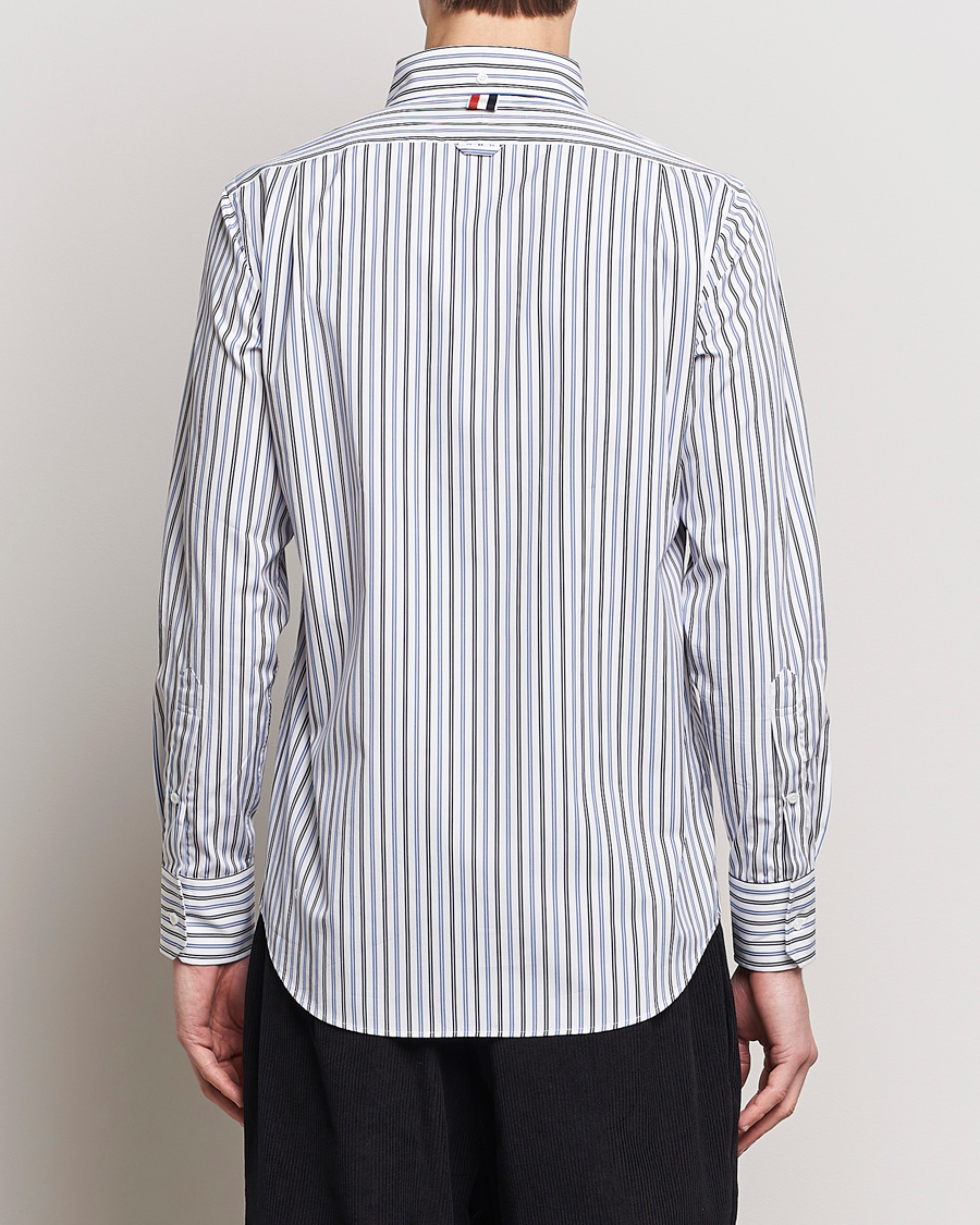 Homme | Chemises | Thom Browne | Button Down Poplin Shirt Navy Stripes
