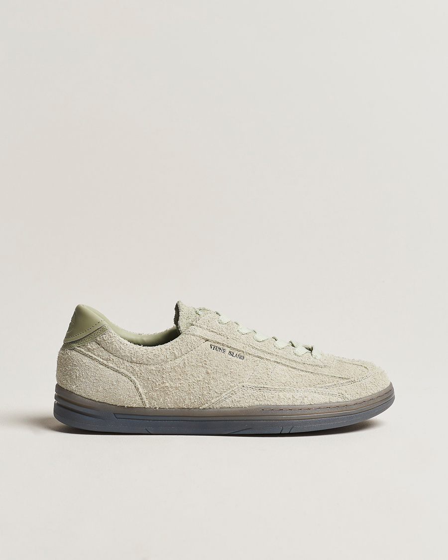 Homme | Stone Island S0101 Suede Sneakers Sage | Stone Island | S0101 Suede Sneakers Sage