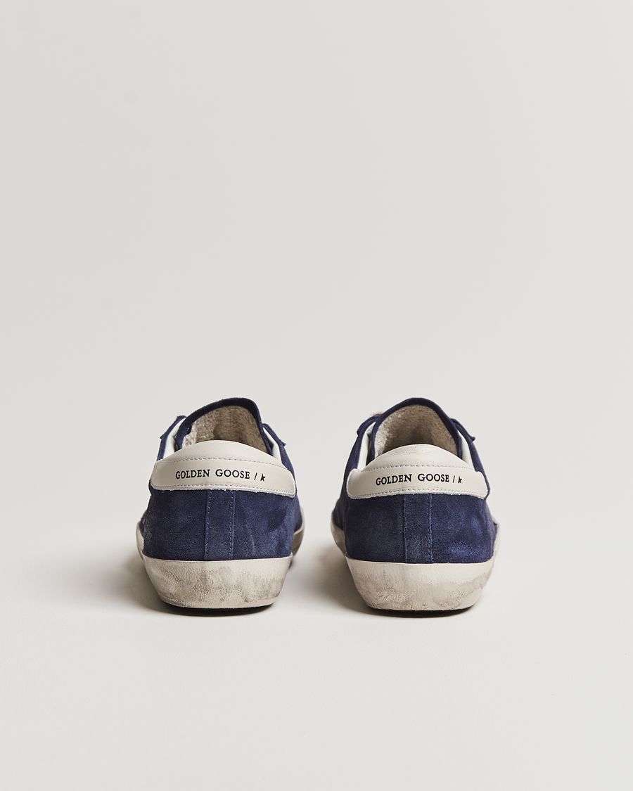 Homme | Golden Goose Deluxe Brand Super-Star Sneaker Navy/White | Golden Goose | Deluxe Brand Super-Star Sneaker Navy/White