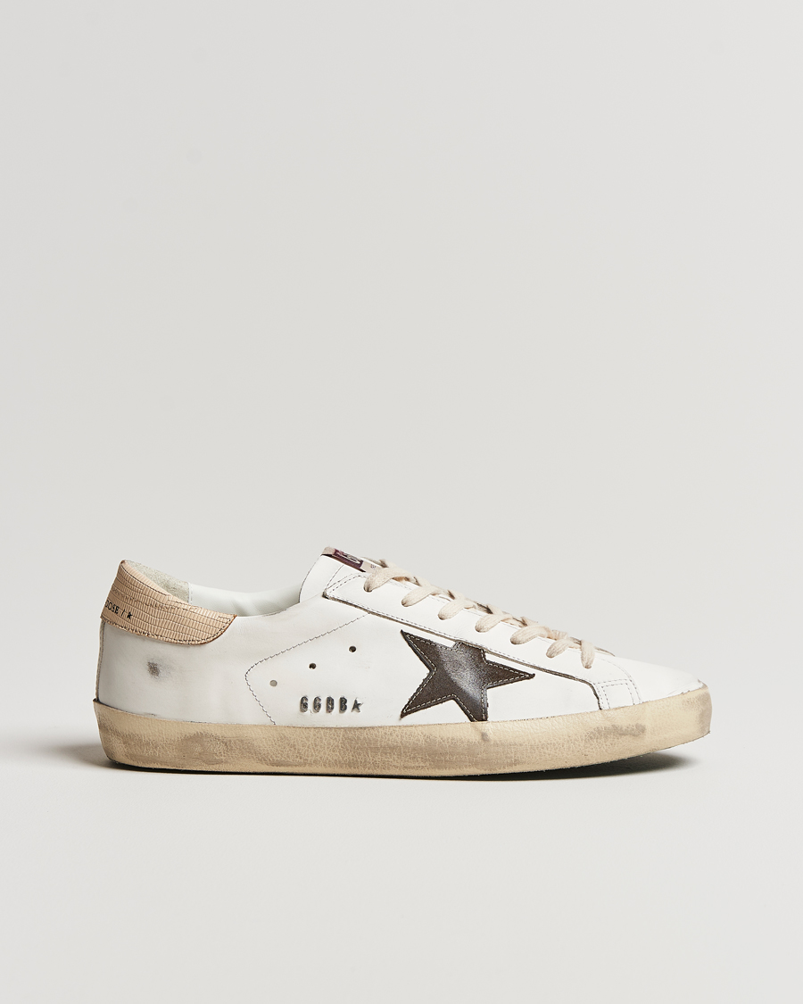 Homme | Golden Goose Deluxe Brand Super-Star Sneaker White/Brown | Golden Goose | Deluxe Brand Super-Star Sneaker White/Brown