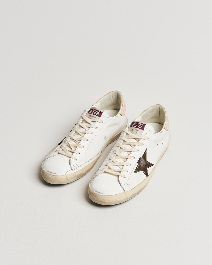 Homme | Golden Goose Deluxe Brand Super-Star Sneaker White/Brown | Golden Goose | Deluxe Brand Super-Star Sneaker White/Brown